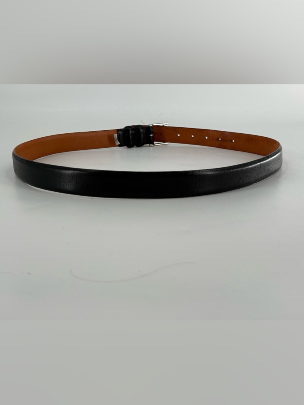 Lands’ End Black Leather Belt 38 - Picture 4 of 9